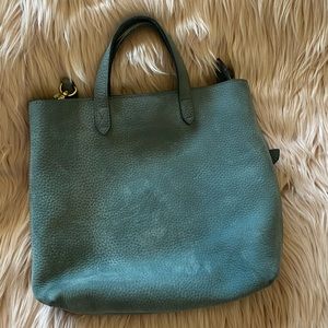 Madewell Blue suede mini transport tote